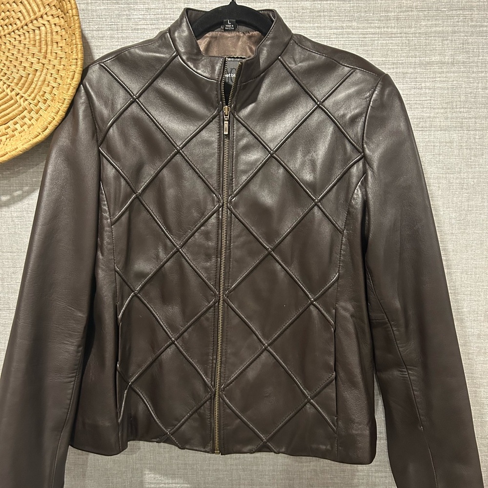 NYC Brown 100% Leather Jacket